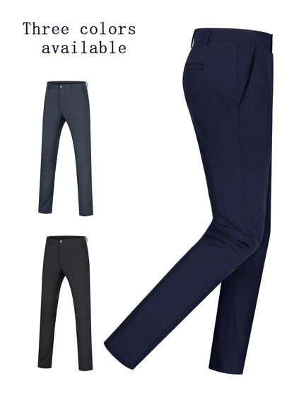 Men's Versatile Golf Pants Stretch Straight Fit Slacks Waterproof Trousers Lightweight Casual Pants for Outdoor Activities