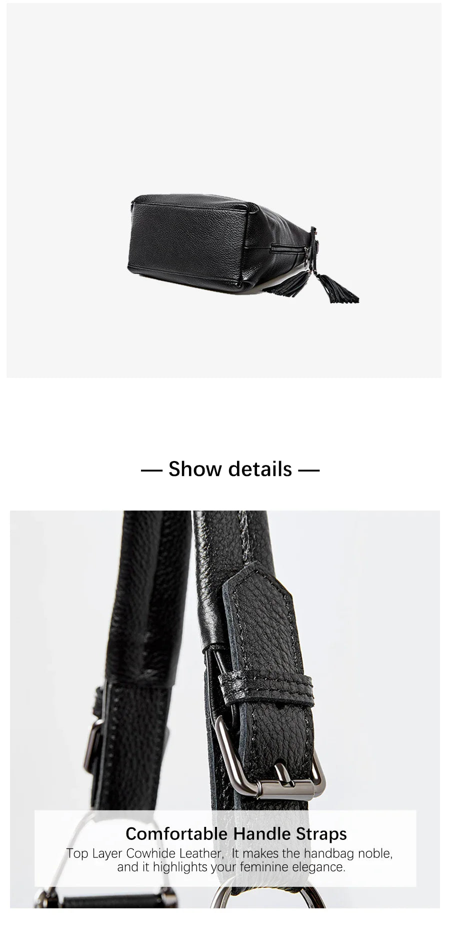 Fashion Tassel Women Shoulder Bag 100% Genuine Leather Daily Shopping Hobos Classic Large Red Tote Handbag Crossbody Bag