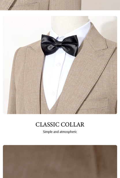 New 2 buttons on suit modern design mens office wear blazer coustime homme luxe Bead edge craftsmanship