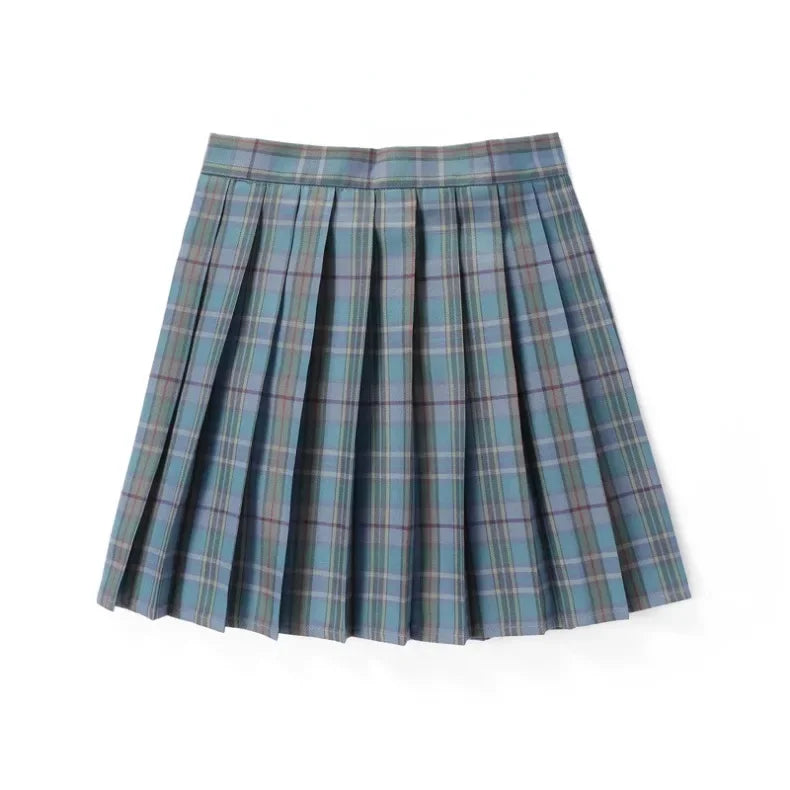 Summer Women High Waist Pleated Plaid Skirts Mini Tennis Skirt Harajuku JK Japanese School Uniform Short A-Line Mini Skirt Girl