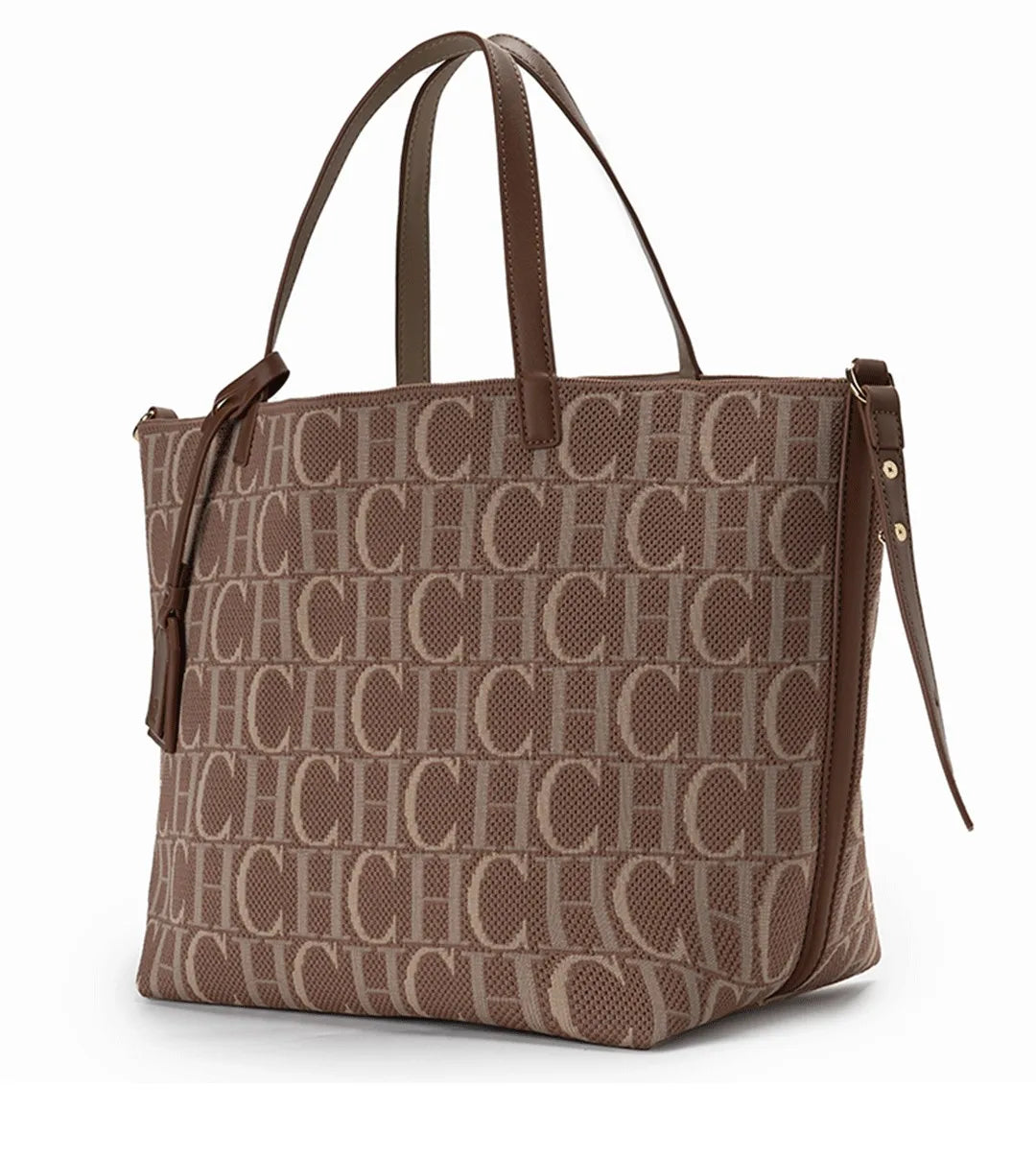 Ladies Brand Fashion Alphabet Print Large Capacity Handbag 2025 New Style Elegant Casual Travel High Quality Hand