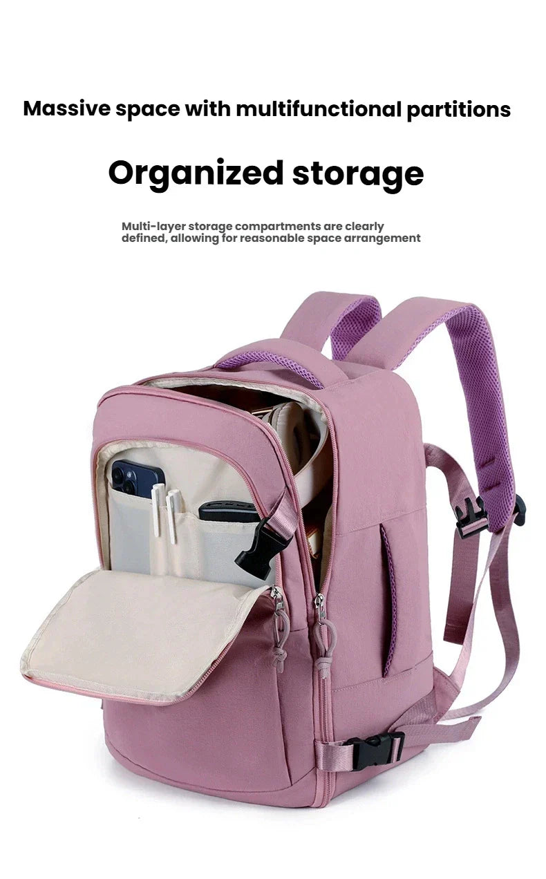 Women Men Hand Luggage Backpack Business College Laptop Travel Backpack Waterproof Carry on mochila viaje cabina avion 40x20x26