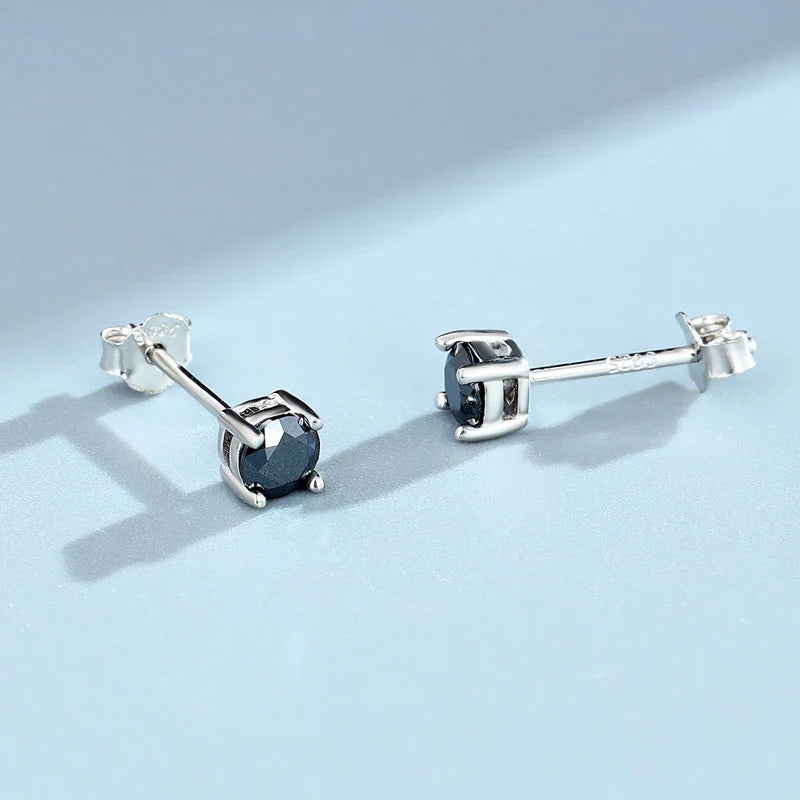 0.3-2CT Colorful Moissanite Studs Earrings for Women Sparkling Diamond Jewelry Certified 100% 925 Sterling Silver Earring