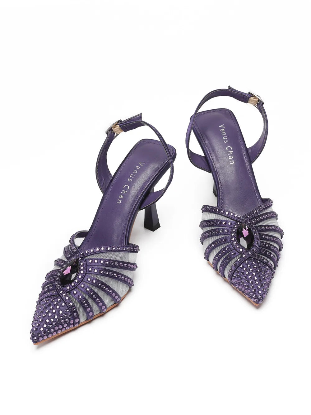 Elegant Fruit Green Women's Heels and Rhinestone Handbag Set - Italian Design for Weddings and Parties