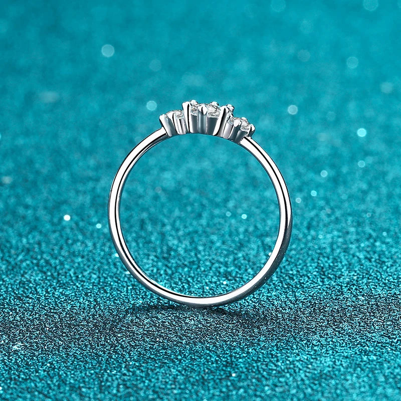 Full D Color Moissanite Rings for Women 925 Sterling Silver Lab Diamond Wedding Engagement Ring Jewelry Band Gemstone