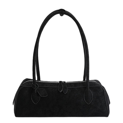Vintage Suede Long Shoulder Bag 2026 New Women Shoulder Bag Luxury Ladies Handbag Female Commuter Shopping Underarm Bag