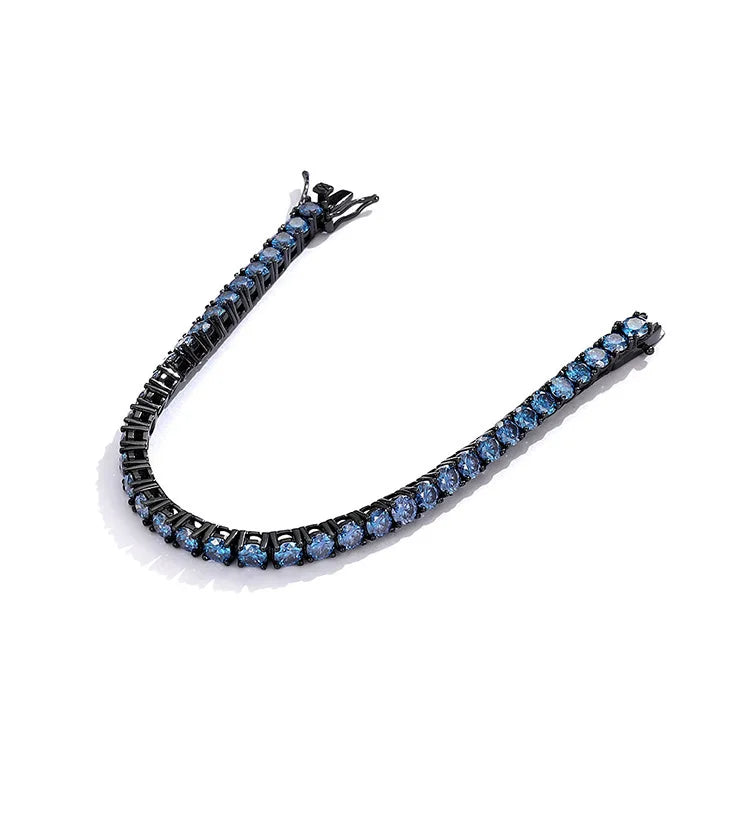 TY 3-5MM Moissanite Bracelet For Women Men 925 Sterling Silver Chain Bracelet D VVS1 Fine Luxury Jewelry Lab Gemstone