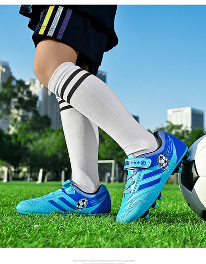 New Kids Turf Football Boots Training Shoes Soccer Shoes Drop Shipping Professional Match Grass Ultralight Cleats Boys Non-Slip