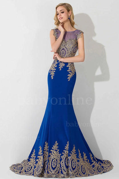Vestidos de Baile Sereia de Renda Transparente, Luxuosos Apliques, Bordados, Missangas, Vestidos de Noite Ilusão, Vestido de Festa Longo