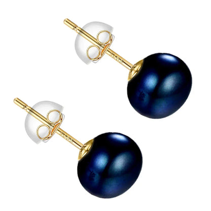 Natural Freshwater Pearl Stud Earrings Real 925 Sterling Sliver Earring Cultured White Pearl for Women Earring Jewelry Wholesale