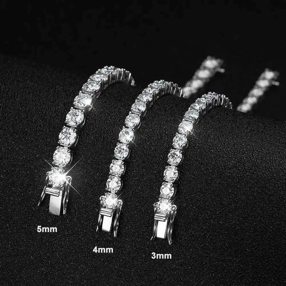 925 Sterling Silver Moissanite Tennis Bracelet D VVS1 with GRA Certificate Exquisite and Luxurious Jewelry Gift