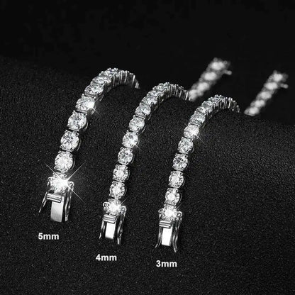 925 Sterling Silver Moissanite Tennis Bracelet D VVS1 with GRA Certificate Exquisite and Luxurious Jewelry Gift