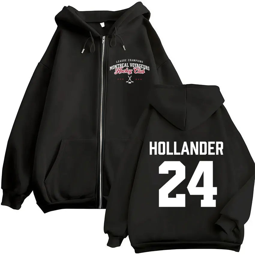 Heated Rivalry Shane Hollander‌ Ilya Rozanov Hollanov 24 81 Merch Zipper Hoodies Men Women Zip Up Sweatshirts Long Sleeve Jacket