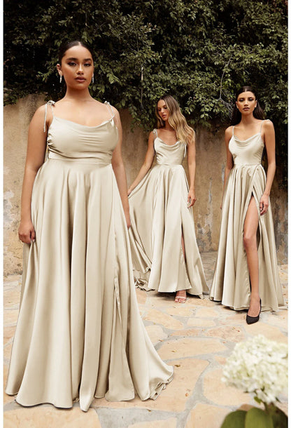 Elegant A Line Long Prom Dress For Women 2024 High Slit Backless Zipper Back Cocktail Party Formal Occasion Dresses Robe Soiree