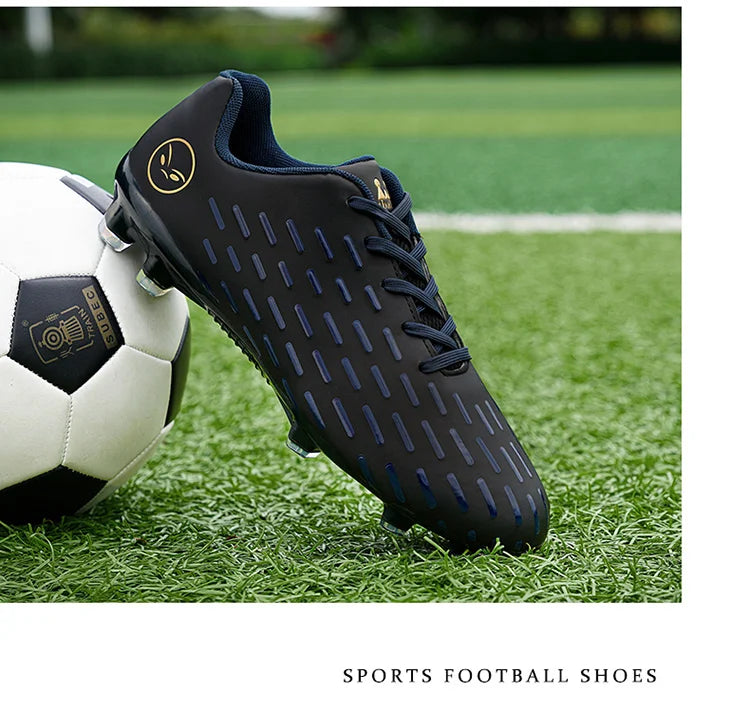 New Children Football Soccer Boots Soccer Shoes Kids Boy Girl Sneakers New Leather High Top Soccer Cleats Training Men