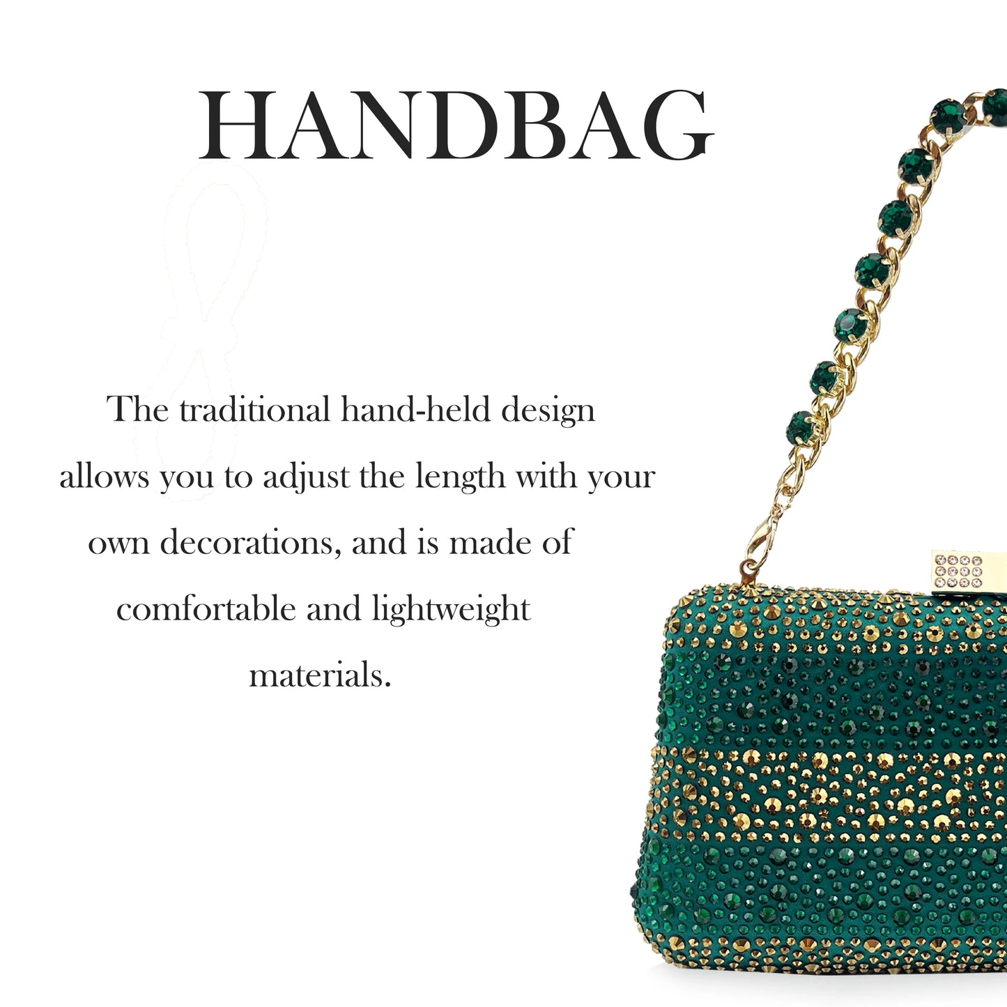 Nigerian Women Heel Ladies Italian Luxury Design Green Shoes And Bag Set Decorated with Rhinestone Handbag Wedding Party