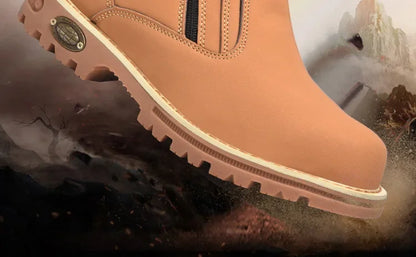 2025 Work Shoes for Men Waterproof Safety Shoes Man Anti Spark Leather Boots Man Anti Puncture Anti Slip Welder Shoe