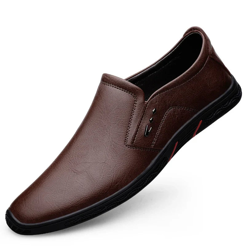 Leather Men Casual Shoes Breathable Soft Sole Office Loafers Shoes Men Designer Shoes