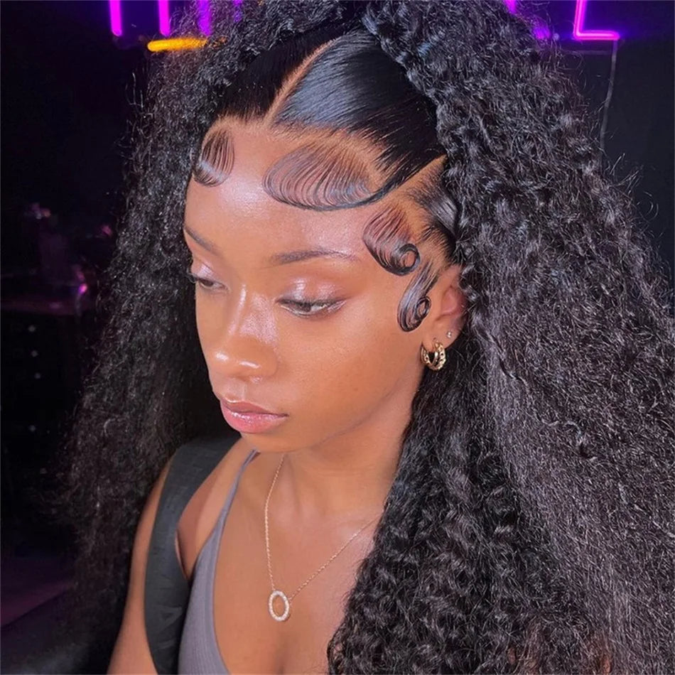 34 36inch Hd 13x4 13x6 Curly Wigs Deep Wave Frontal Wig Brazilian Curly Human Hair Wig Loose Water Wave Wig For Women
