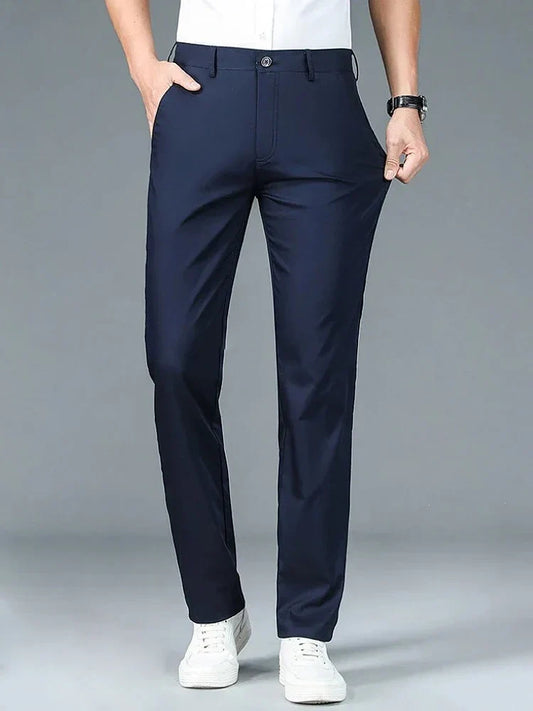 Business Pants Men Summer Clothes New Straight Classic Fashion Casual Long Pants Breathable Formal Trouser Male