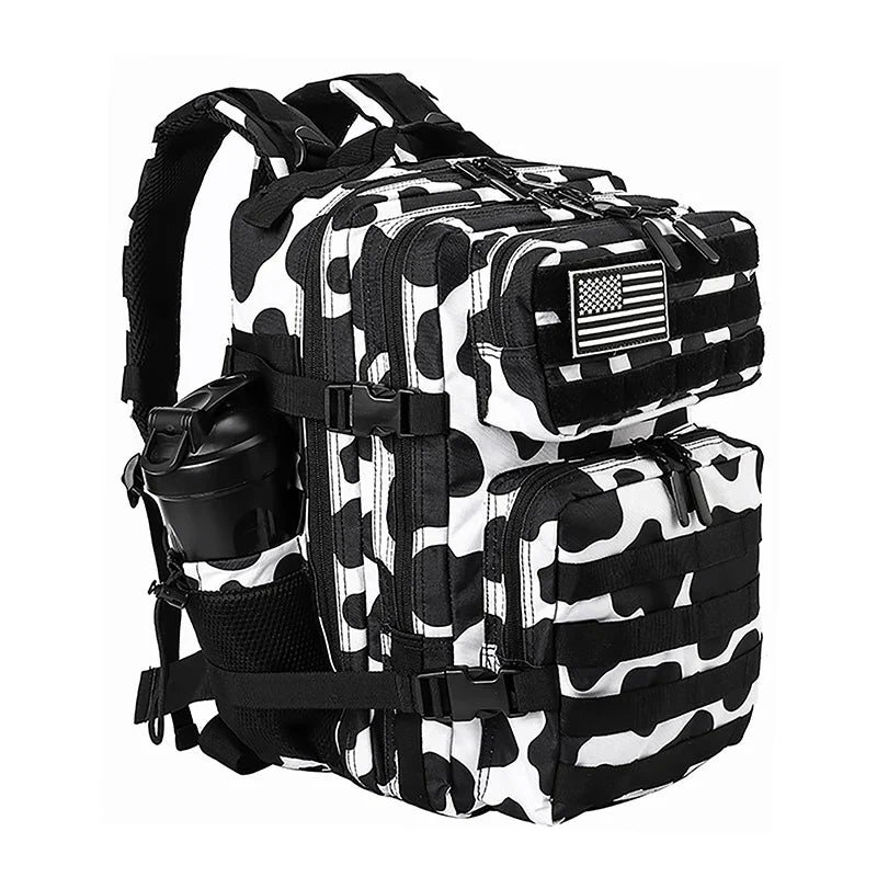 45L/35L/25L Tactical Backpack for Men and Women Waterproof Athlete Gym Outdoor Bag Travel Hiking Rucksack with Bottle Holder
