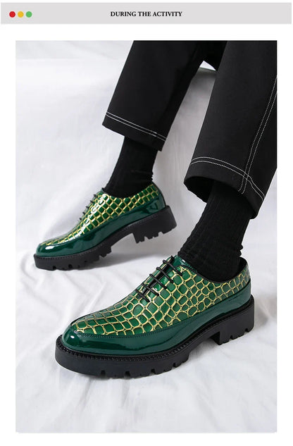 New high-end and trendy pointed-toe leather shoes for men's business formal wear British-style Korean casual shoes