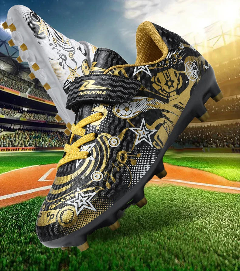 Children's Soccer Shoes Cleats Sneakers FG Sport Non-Slip Kids Football Boots Training Match Boys Youth Professional Shoes New