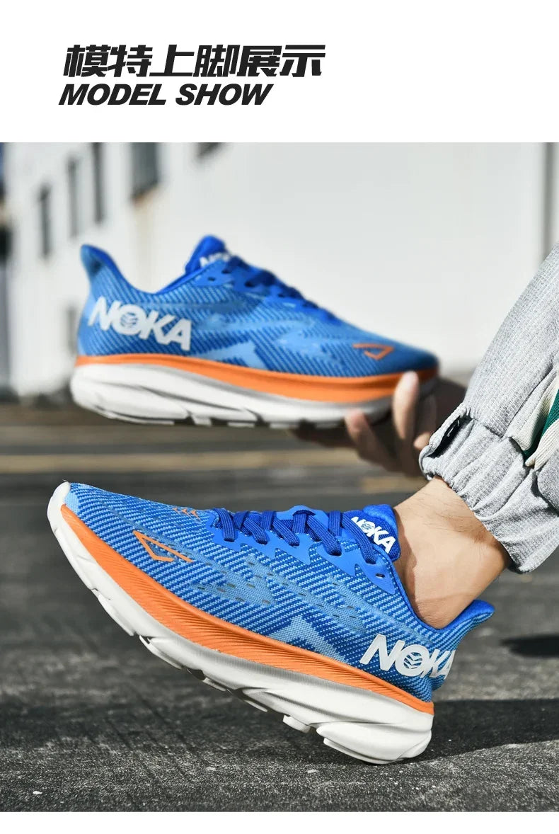 Men's Running Shoes Jogging Cushioning Outdoor Luxury Shoes Trainer Race Breathable Couple Non-Slip Sneakers Mesh Off-road Shoes