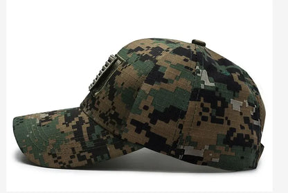 American Flag Camouflage Sticker Embroidered Baseball Cap Net Hat Men's Outdoor Velcro Cap