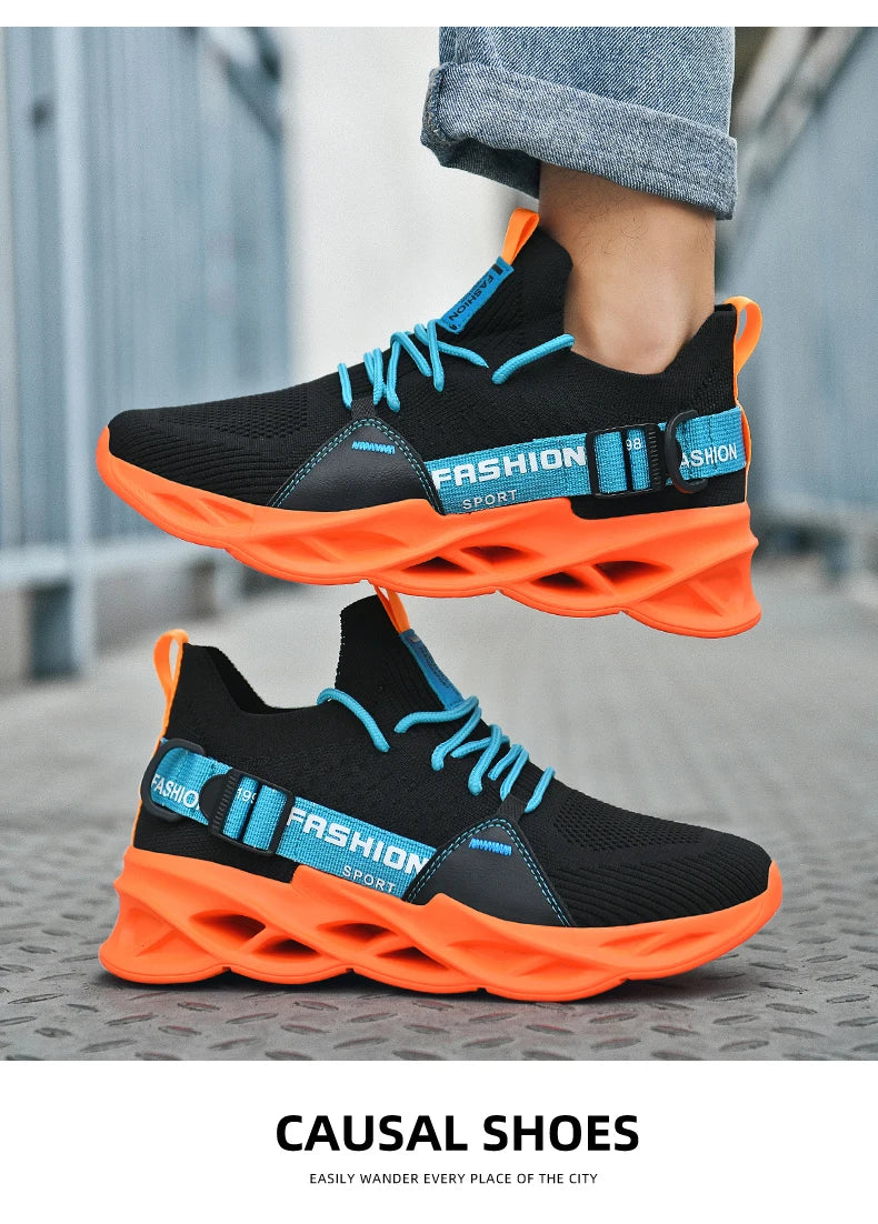 Tênis Masculino de Malha Respirável Casual Sapatos Masculinos Unissex Leve Macio Sola Grossa Buraco Sapatos de Casal Tênis Atlético Sapatos Femininos