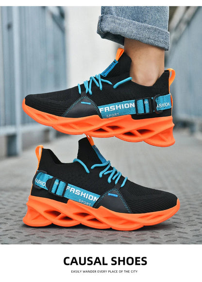 Tênis Masculino de Malha Respirável Casual Sapatos Masculinos Unissex Leve Macio Sola Grossa Buraco Sapatos de Casal Tênis Atlético Sapatos Femininos