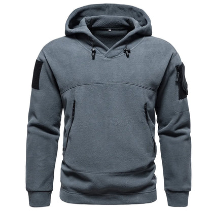 2024 Autumn Spring Fleece Hoodies Men Tactical Sweatshirts Outdoor Thermal Multi-pocket Polar Pullovers Hoodies Man Clothing