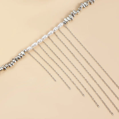 Versatile Beaded Tassels Necklace Adjustable Length Neckchain for Party Wear Fashion Jewelry Accessories Gift