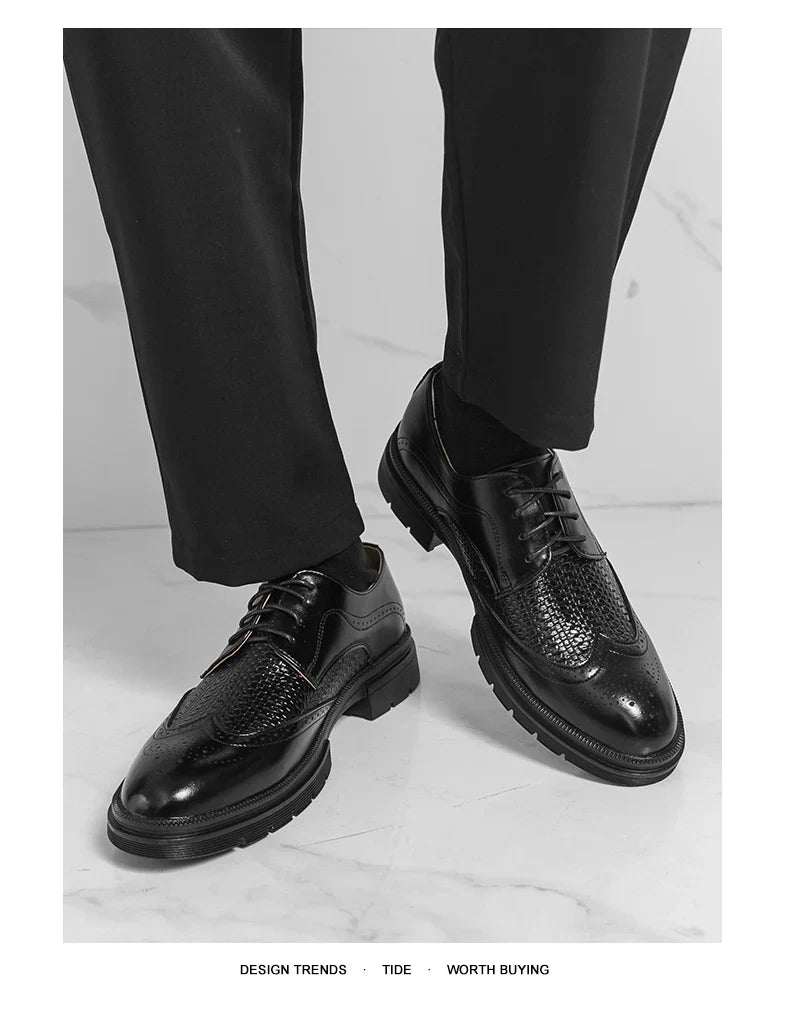 Men's Dress Shoes Fashion Brogues Social Shoe Male High Quality Business Leather Men's Formal Shoes Wedding Formal Shoes For Man