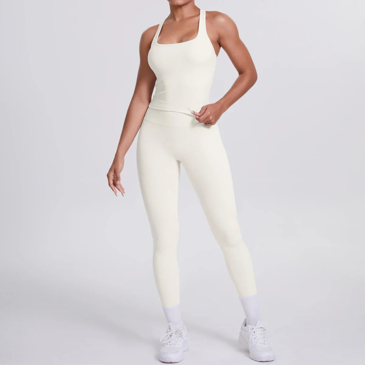 Yoga Top Set Fitness Gym Suit Training Sleeveless Sport Gym Tops Crossover Back Sports Underwear Tummy Control Slimming