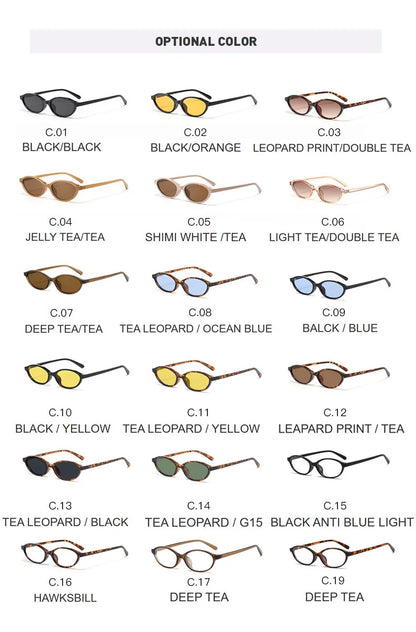 Small Cat Eyes Sunglasses For Women Men Fashion Brand Designer Retro Gradient Shades