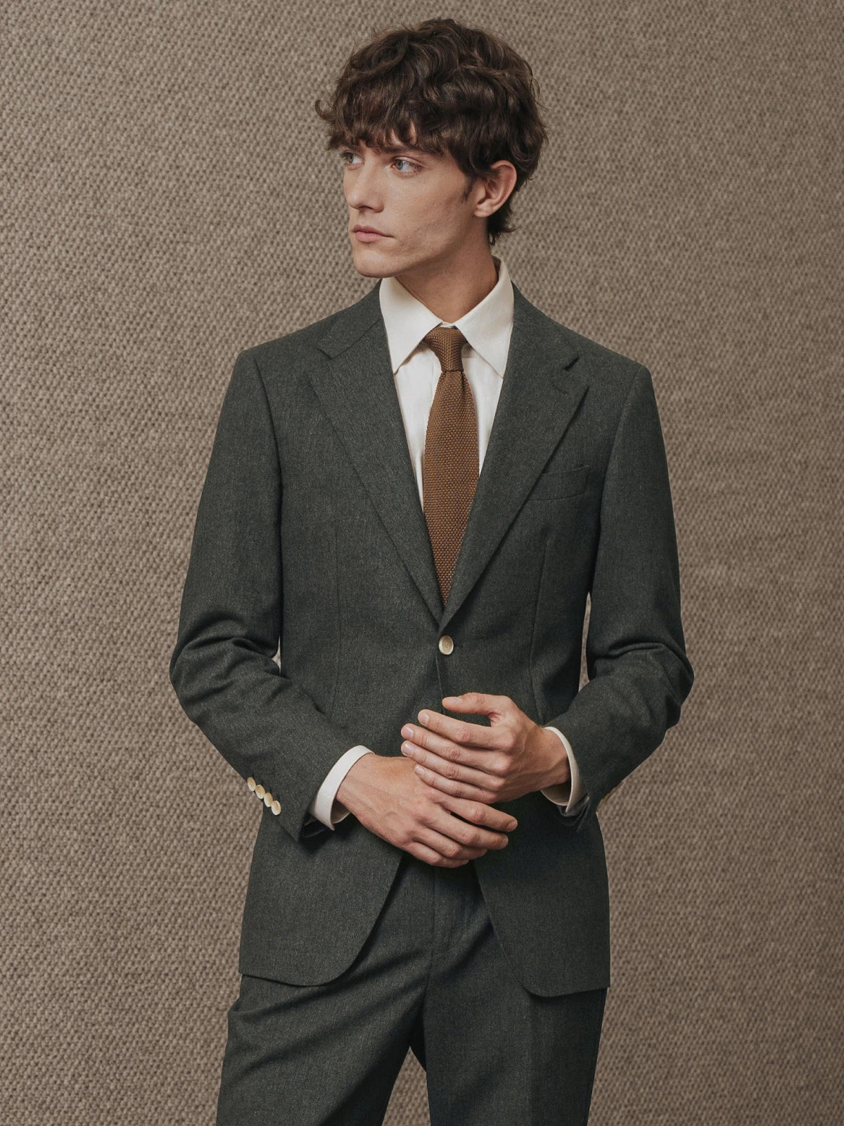 100% Wool Mens Suits Set Blazer + Pant Green Luxury Wedding Groom Wear Simple Style Fashion Man Suit Slim Fit Casual Clothes