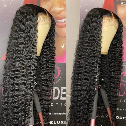 34 36inch Hd 13x4 13x6 Curly Wigs Deep Wave Frontal Wig Brazilian Curly Human Hair Wig Loose Water Wave Wig For Women