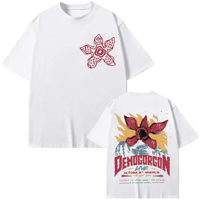 Eddie Munson The Demogorgon T-shirt Cannibal Flower Monster Graphic T Shirts Men Women Clothing Gothic Fashion Vintage T-shirts