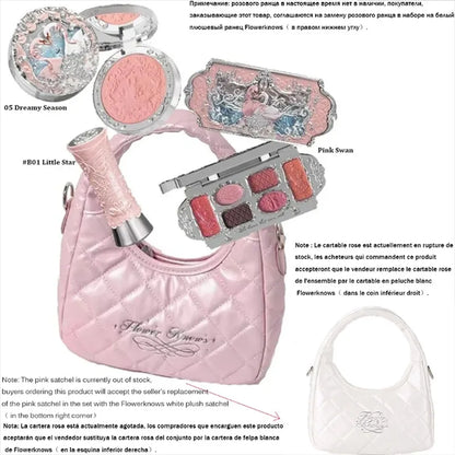Makeup Set Swan Ballet Concealer Palette Embossed Blusher Shine Lipstick Kit With Bag THE SWEETIE BEAR Bunny Garden