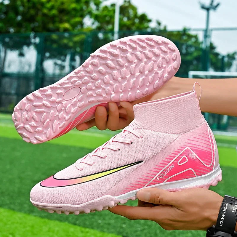 New Men Football Boots Match Outdoor Long Spikes Soccer Shoes Cleats Comfortable Training Sport Adult Breathable Boys Non Slip
