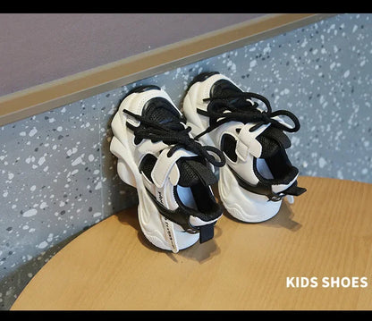 Fashion Children's Sports Shoes Student Mesh Breathable Running Shoes Kids Non-slip Basketball Shoes for Girls and Boys Outdoor