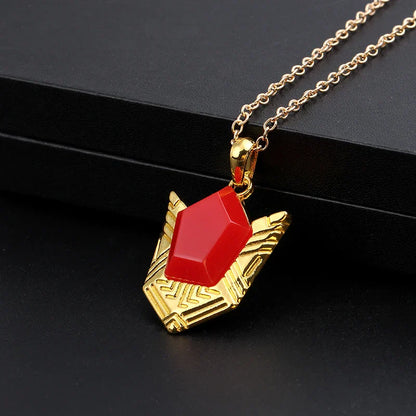The Legend of Necklaces Metal Sword Shield Heart Pendant Necklaces for Men Fashion Jewelry Gifts Tears of the Kingdom