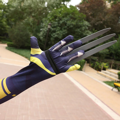 Deadpool vs Wolverine Boys Superhero Cosplay Spandex Suits with Accessories Swords Claws Children Birthday Gift Toy Role Play