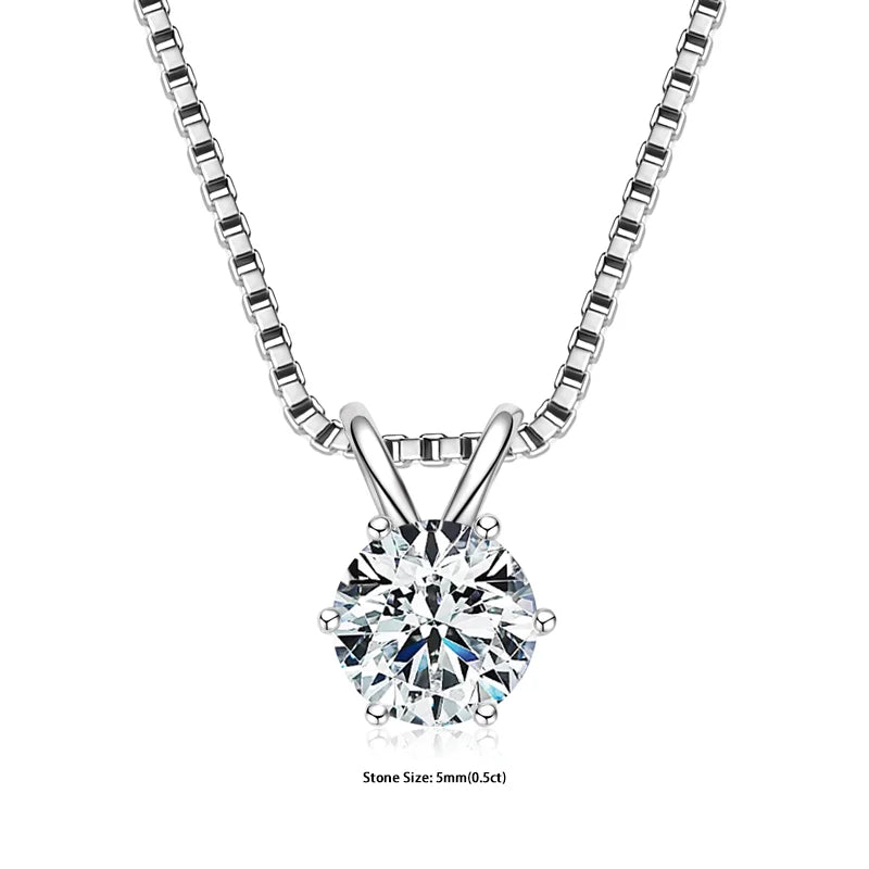 Pendant Necklaces S925 Sterling Silver Solitaire Necklace Chains For Women Jewellry Gifts