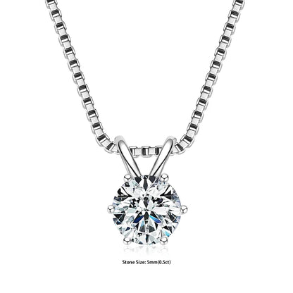 Pendant Necklaces S925 Sterling Silver Solitaire Necklace Chains For Women Jewellry Gifts
