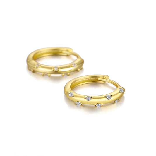 925 Sterling Silver Glossy Hoop Earrings Gold Color Tiny Cartilage Piercing Small Huggie Earring Fine Jewelry Accessories