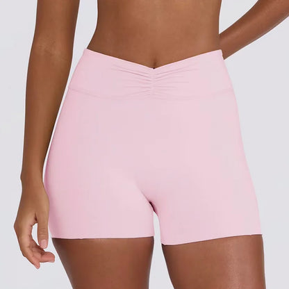 Women's Yoga Suits Quick Drying Leggings Gym Shorts Nude Hanging Neck Bra Running Gym Exercise Sets