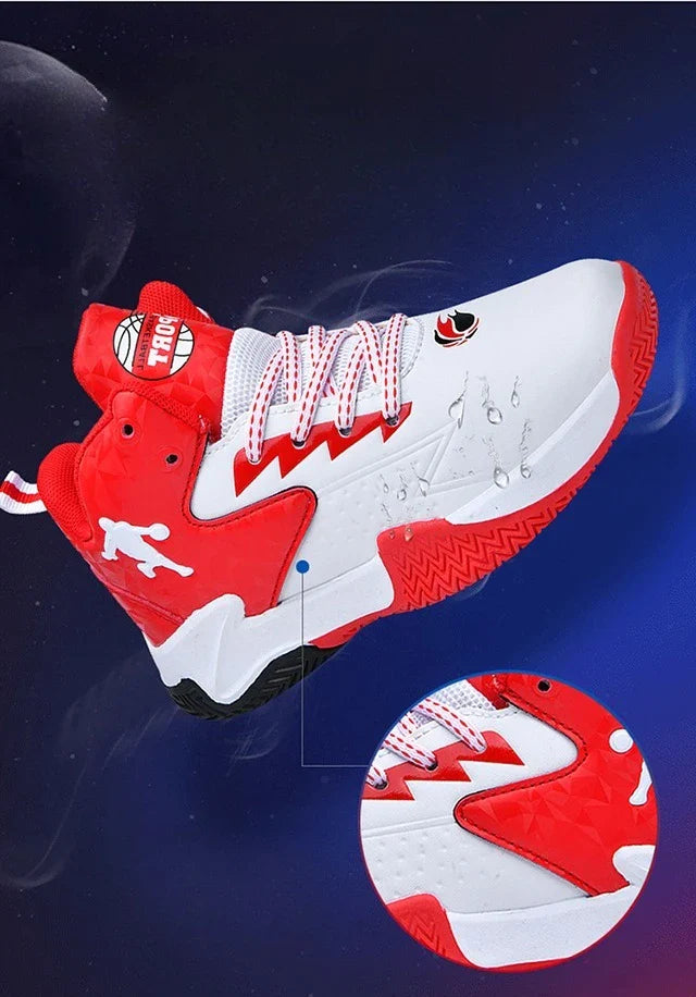 Fashion Basketball Shoes for Kids High-top Sneakers Children Casual Sports Shoes Ankle-protected Anti-slippery Gym Trainers Boys