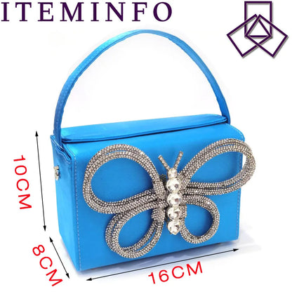 Ladies Pointed-Toe Party High Heels Magenta Colour Bow Rhinestone Stereo Bag Evening  African Wedding Shoe And Bag Set